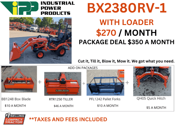 **Kubota BX2380RV-1 Tractor Package Deal**